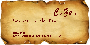 Czeczei Zsófia névjegykártya