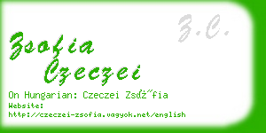 zsofia czeczei business card